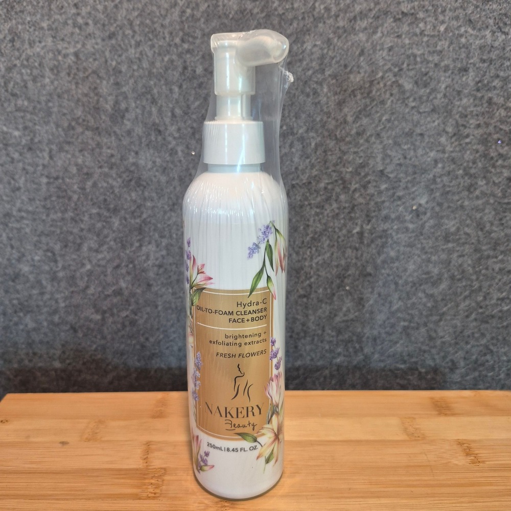 New Nakery Hydra-C Oil To Foam Cleanser Sealed 8.45 oz Fresh Flowers